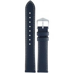 Изображение товара Ремешок для наручных часов Hirsch Kansas из натуральной кожи с синим цветом