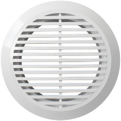 Изображение товара Решетка ERA 10РКФ вентиляционная круглая D145 вытяжная АБС с фланцем D100 (10РКФ)