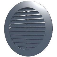 Изображение товара Решетка ERA 15РКН сер наружная вентиляционная круглая D200 с фланцем D150, ASA, серая