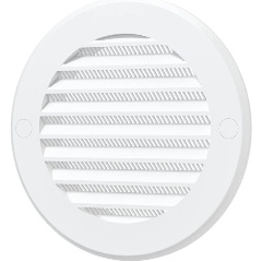 Изображение товара Решетка вентиляционная круглая с сеткой и фланцем, 100 мм РемоКолор 52-8-206