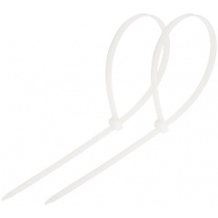 Изображение товара Хомут-стяжка нейлоновый кабельный REXANT 120x2.5 мм, белый, 100 шт.