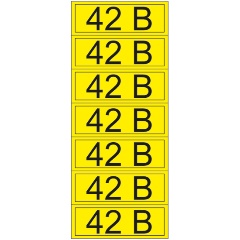 Изображение товара Знак-наклейка Rexant "42 В", 3,5х10 cм, 35 шт.