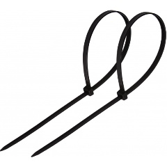 Изображение товара Нейлоновые кабельные стяжки REXANT 500x7.6 мм, 100 шт, черные, прочные и надежные