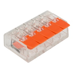 Изображение товара Универсальная компактная клемма REXANT 5-проводная, до 4.0 кв. мм, 40 штук