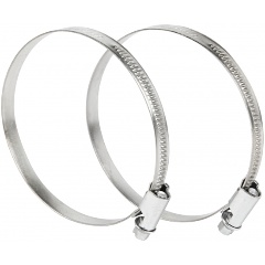 Изображение товара Хомут-стяжка кабельная стальная червячная REXANT 70-90 мм, 25 шт.