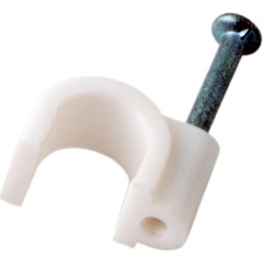 Изображение товара Крепеж кабеля круглый REXANT для кабеля до 6 мм белый (50 шт./упак.)