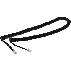 Изображение товара Телефонный шнур REXANT для трубки витой RJ-10 (4P-4C), 2 метра, черный