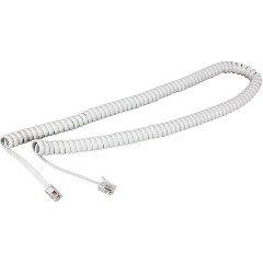 Изображение товара Телефонный шнур REXANT для трубки витой RJ-10 (4P-4C), 4 метра, белый