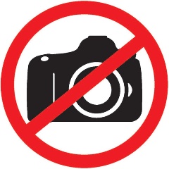 Изображение товара Знак на ПВХ-табличке Rexant "Фотосъемка запрещена", 15х15 cм