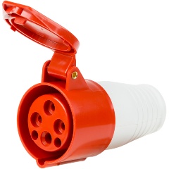 Изображение товара Розетка REXANT переносная 214, 16А, 3Р+РЕ, 380В, IP44