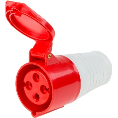 Изображение товара Розетка REXANT переносная 224, 32А, 3Р+РЕ, 380В, IP44