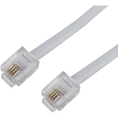 Изображение товара Телефонный шнур REXANT RJ-11 (6P-4C), 5 метров, белый