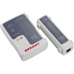 Тестер кабеля REXANT RJ-45+RJ-11 468 (быстрый тест витой пары и телефонных кабелей)