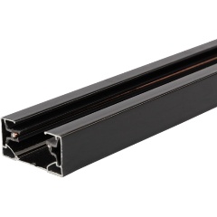 Изображение товара Шинопровод однофазный REXANT с кабельным вводом и заглушкой для трековых светильников 1 м черный