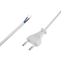 Изображение товара Сетевой шнур REXANT с вилкой, 2х0.75 кв. мм, 1.8 м, белый