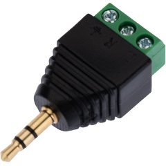 Изображение товара Разъем REXANT штекер Стерео 3.5 мм с клеммой колодкой под винт, 40 шт./упак.