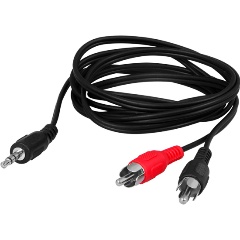 Изображение товара Кабель REXANT Стерео 3.5 мм - 2 RCA, длина 1.5 м, черный