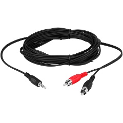 Изображение товара Кабель REXANT Стерео 3.5 мм - 2 RCA, длина 5 м