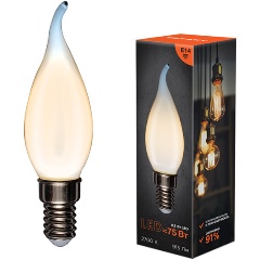 Изображение товара Лампа филаментная REXANT Свеча на ветру CN37, 9.5 Вт, 915 Лм, 2700K, E14 в матовой колбе