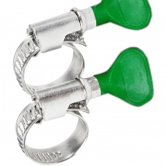 Изображение товара Хомут-стяжка кабельная стальная червячная с ключом REXANT W 40-60 мм, 25 шт.