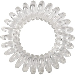 Изображение товара Резинки для волос Dewal Beauty Пружинка прозрачные 3 шт. надежный аксессуар