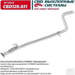 Изображение товара Резонатор CBD для Fiat Albea/Siena, CBD120.031 (Уценка - У1)