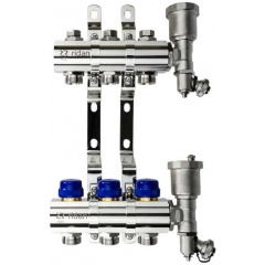 Изображение товара Коллектор Ридан FHF-7R set с кронштейнами и воздухоотводчиками, 7 контуров
