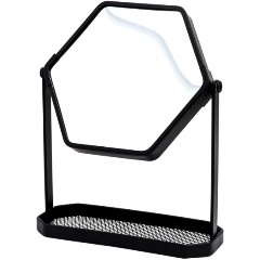 Изображение товара Зеркало RIDDER косметическое настольное Scarlett 1х/3х-увелич. чёрный матовый