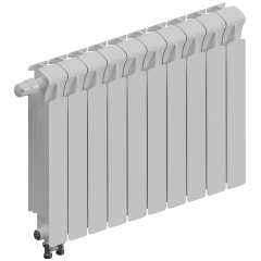 Изображение товара Биметаллический радиатор Rifar Monolit Ventil 11 секц., нижнее правое подключение
