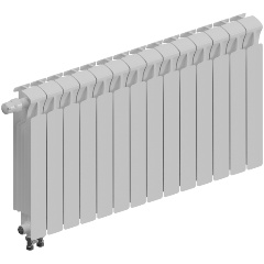 Изображение товара Биметаллический радиатор Rifar Monolit Ventil 500 14 секций Нижнее правое подключение