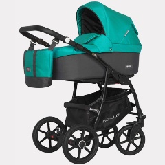 Изображение товара Универсальная коляска RIKO BASIC Bella (3 в 1) серый-малахит 03