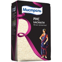 Изображение товара Рис МИСТРАЛЬ Басмати белый ароматный 500 г - высокая качество и изысканный вкус