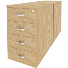 Изображение товара Тумба RIVA CHAIR двойная приставная о опорная O.TPO-2.7 Тиквуд светлый 432x147.5x75 см