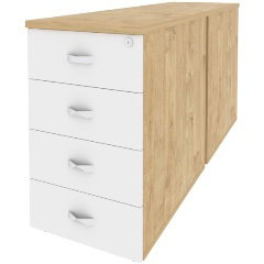 Изображение товара Тумба RIVA CHAIR двойная приставная или опорная O.TPO-2.7 432х1475х750 мм белый Тиквуд