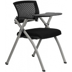 Кресло для посетителей RIVA CHAIR RCH 462TE Чёрное складное с пюпитром Изображение 1 - купить в интернет магазине с доставкой, цены, описание, характеристики, отзывы