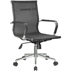 Изображение товара Кресло руководителя RIVA CHAIR RCH 6001-2SE черная сетка с регулировкой высоты и механизмом качания