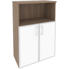 Изображение товара Шкаф RIVA CHAIR средний широкий O.ST-2.2 R white Дуб аризона/Стекло white 800*420*1207 Onix