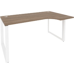 Изображение товара Стол эргономичный RIVA CHAIR правый на О-образном м/к O.MO-SA-1 (R) Дуб аризона/Белый металл 1580*980*750 Onix