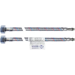 Изображение товара Гибкая подводка для воды РМС M10 40 см нержавеющая сталь для смесителя