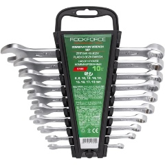Изображение товара Набор комбинированных ключей ROCK FORCE 15грд. 10 предметов