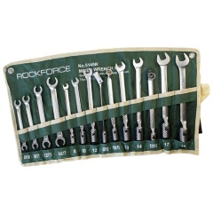 Изображение товара Набор комбинированных ключей ROCK FORCE комбинированный, 14 предметов