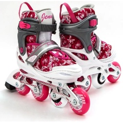 Изображение товара Роликовые коньки раздвижные CALAMBUS Jenny SUM белый, розовый р.38-41