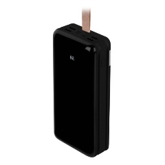 Изображение товара Внешний аккумулятор Rombica NEO PRO-300 Black, 30 000 мАч, PD, QCharge, LCD, LED фонарь, вес 0.68кг