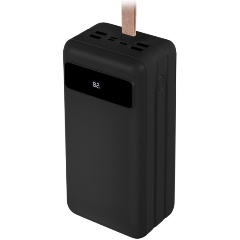 Изображение товара Внешний аккумулятор Rombica NEO PRO-600 Black, 60 000 мАч, PD, QCharge, LCD, LED фонарь, вес 1.28кг