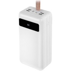 Изображение товара Внешний аккумулятор Rombica NEO PRO-600 White, 60 000 мАч, PD, QCharge, LCD, LED фонарь, вес 1.28кг