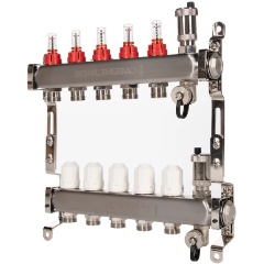 Изображение товара Коллектор Royal Thermo универсальный 1" ВР-3/4" НР с автомат. воздухоотвод-ми 5 вых.