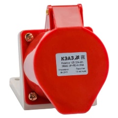 Изображение товара Розетка КЭАЗ 125 32А 380В IP44 для монтажа на поверхность
