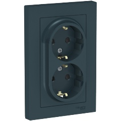 Изображение товара Розетка SCHNEIDER ELECTRIC ATLASDESIGN 16А в сборе изумруд IP20