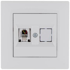 Изображение товара Розетка компьютерная Makel CAT 5+гнездо Karea RIZZ бел., 88001035