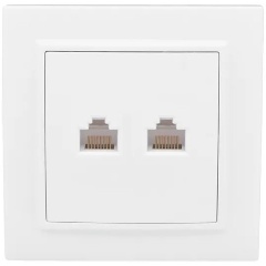 Изображение товара Розетка EKF RJ-45 2-местная СП Минск белая